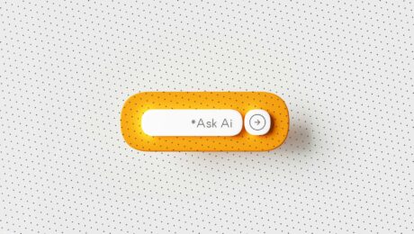 Una buca di ricerca online con scritto ask AI